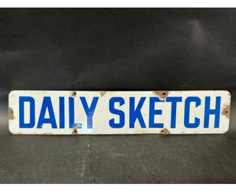 A Daily Sketch enamel advertising sign, 20 x 4". 
