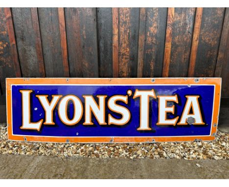 A Lyons' Tea enamel advertising sign, 60 x 18 1/4". 