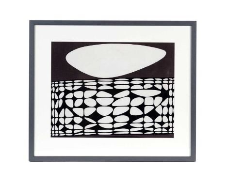 Victor Vasarely(Hungarian-French, 1906-1997)"Kernoo": for Edinburgh Weavers (1962),screen print on cotton,43 x 54cms, in fram