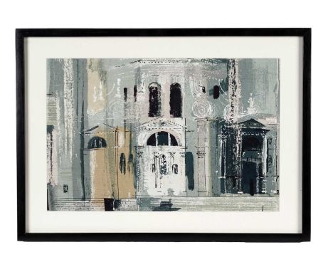 John Egerton Christmas Piper CH (1903-1992)"Chiesa Della Salute" [church in Venice, Italy]: for Sandersons (1960),screen prin