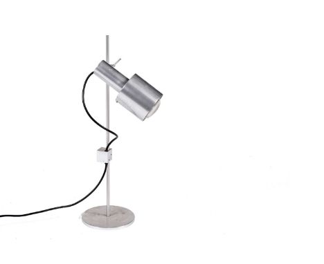 Peter Nelson for Architectural Lighting Ltd: an aluminium adjustable desk lamp, circa mid-1960’s, 61cms high.