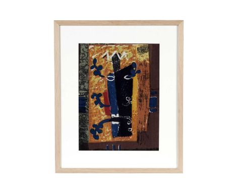 John Egerton Christmas Piper CH (1903-1992)"Foliate Head": for David Whitehead (1957),screen print on cotton,44 x 33cms, in f