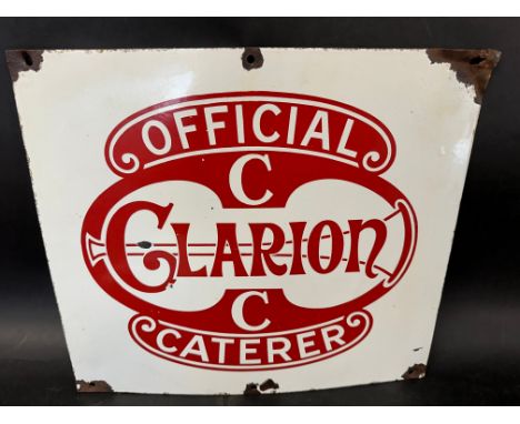 An Official Clarion Cycle Club pictorial enamel advertising sign (early 1900s), 18 x 16".