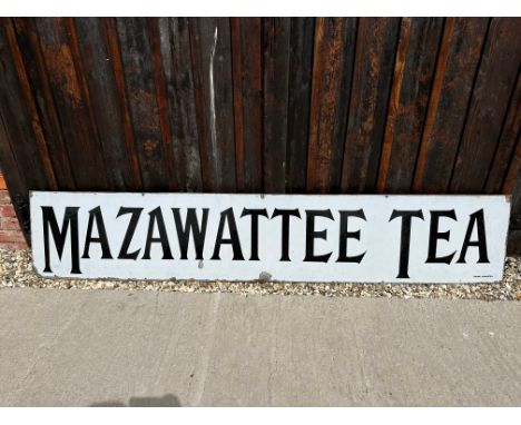 A Mazawattee Tea enamel advertising sign by Chromo W.Hampton, 96 x 18".