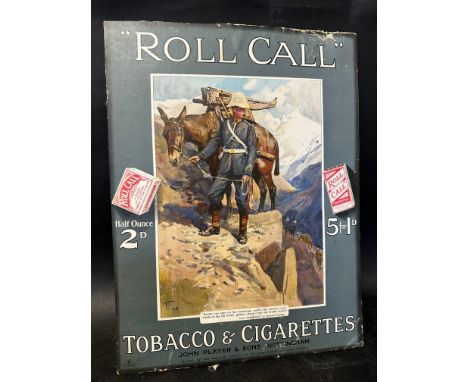 A "Roll Call" Tobacco &amp; Cigarettes advertising showcard for John Player &amp; Sons of Nottingham, issued by The Imperial 