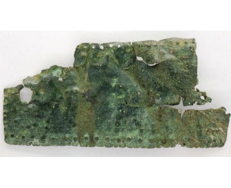 Single piece of Roman Legionary scale armour, L: 70 mm. P&amp;P Group 0 (£5+VAT for the first lot and £1+VAT for subsequent l