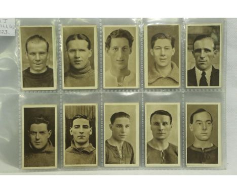 R&amp;J Hill 1923 Sunripe cigarette cards, famous footballers (50). P&amp;P Group 1 (£14+VAT for the first lot and £1+VAT for