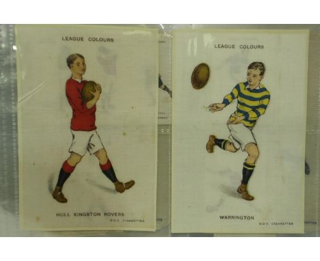 BDV (Godfrey Phillips) 1914 large football silks, league colours, small football silks and large rugby league silks, Warringt