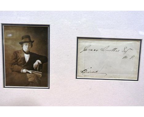 Signature and print of Disraeli, overall 40 x 30 cm. P&amp;P Group 3 (£25+VAT for the first lot and £5+VAT for subsequent lot