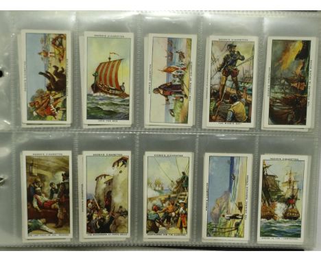 Quantity of cigarette cards including Ogdens Sea Adventures (50), Churchman The Story of Navigation (50), Carreras Celebritie