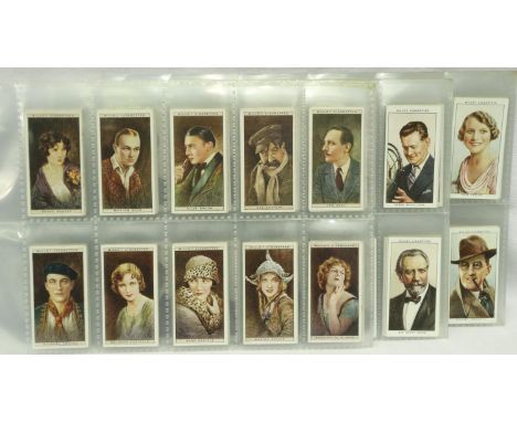 Wills cigarette cards cinema stars two series (each 25) radio celebrities two series (each 50 and) churchmans in town tonight