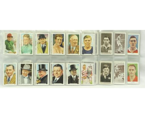 Mixed sporting cigarette cards to include Ogdens famous Rugby players (50) and Gallaher sporting personalities (48). P&amp;P 