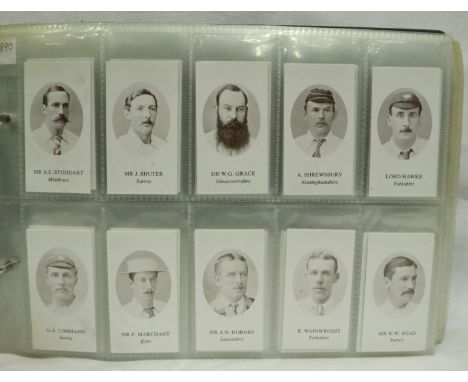 Selection of cricketing reprint cigarette cards, approximately 500. P&amp;P Group 2 (£18+VAT for the first lot and £3+VAT for