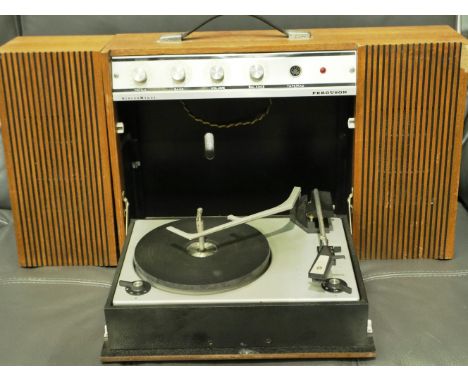 Ferguson Stereo Minor turntable with detachable speakers. P&amp;P Group 3 (£25+VAT for the first lot and £5+VAT for subsequen