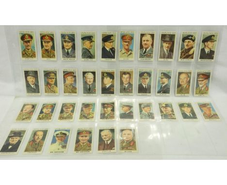 Set of thirty six Lingfords British War Leaders cards, 1950. P&amp;P Group 1 (£14+VAT for the first lot and £1+VAT for subseq