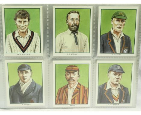 Approximately 500 cricketer trade cards by Mike Tarr and a set of Taddy reproduction cricketers cards. P&amp;P Group 1 (£14+V