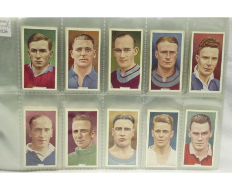 Mixed cigarette cards inclduing Godfrey Phillips 1936 Famous Footballers (50), Churchmans 1938 association footballers (50), 