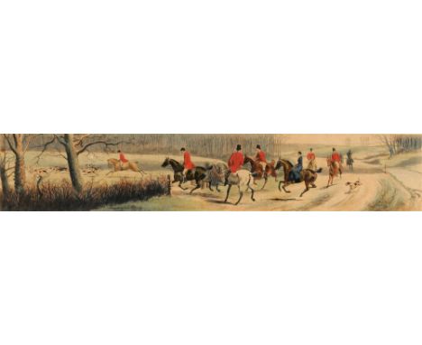 AFTER HARINGTON BIRD 'Forrard On'; 'In the First Flight'; and 'Over instead of In', three colour hunting prints, 20 x 58cm