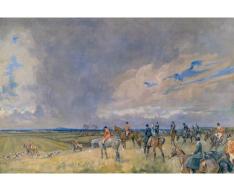 AFTER LIONEL EDWARDS 'The Bicester at Poundan' Colour print. Published by Eyre and Spottiswoode, 39cm x 52cm