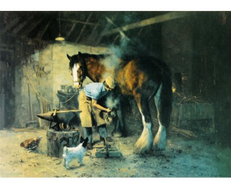 AFTER DAVID SHEPHERD 'The Old Forge' A limited edition colour print, No. 844/850, signed and numbered in pencil on the mount.