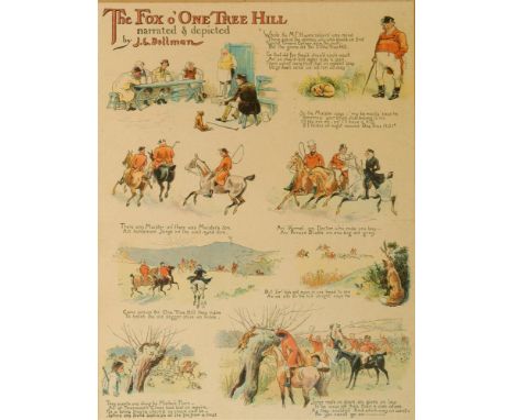 AFTER J.C. DOLLMAN 'The Fox o' One Tree Hill'
, set of three humorous colour hunting prints with verses, 33 x 20cm (3)