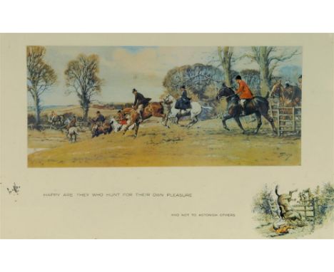 AFTER 'SNAFFLES' (CHARLIE JOHNSON PAYNE) (1884-1967) 'Happy are they who hunt for their own pleasure and not to astonish othe