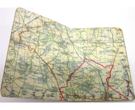 [HUNTING] A Heythrop Hunt pocket map book, laminated pages, 16cm x 12cm.