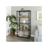 1 X WALKER EDISON ANGLE IRON URBAN INDUSTRIAL BOOKSHELF/SHELVING DRIFTWOOD RRP £300