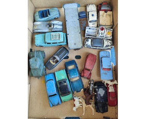 A selection of vintage diecast vehicles including Dinky and Corgi etc 