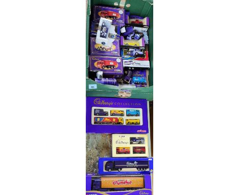 A selection of Corgi and other Cadbury boxed and some loose vehicles etc 