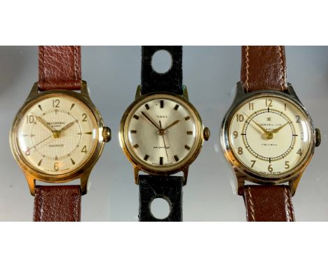 Watches Ingersoll Triumph manual wind wristwatch, cream dial, raised Arabic numerals, stem wind movement, 30mm snap back stai
