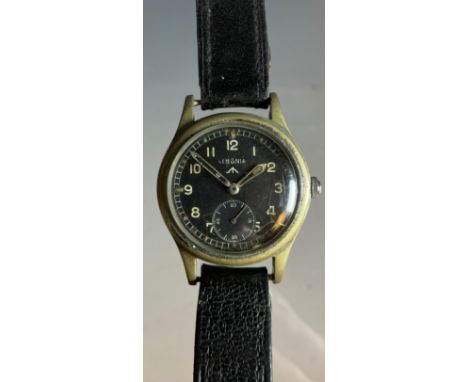 A World War II Military Issue Wristwatch, signed Lemania, known by collectors as one of ''The Dirty Dozen'', circa 1944,  bla