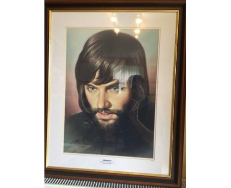 George Best Signed Framed Football Print: 2000 Limited Edition Print. Issued by reputable Beckett Studio. A portrait of Georg