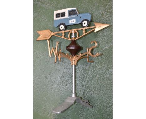 A cast Land Rover weather vane