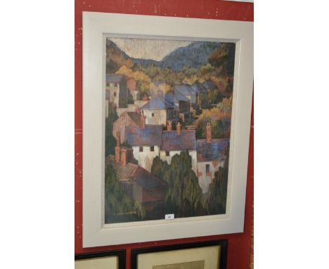 Ann Wilkinson 20th century
Cromford, pastel,signed,  71cm x 51cm