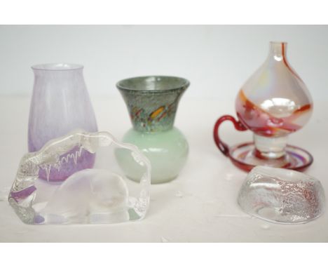 Collection of art glass to include Scottish 