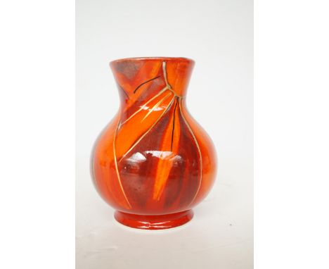 Anita Harris art deco Rays vase signed in gold 
