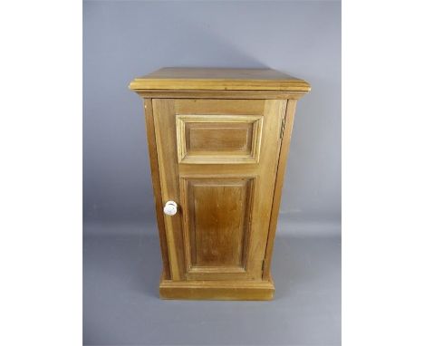 A Refurbished Antique Pine Bedside Cabinet, with one interior shelf, approx 78 x 43 x 39 cms.