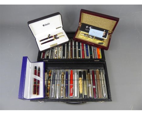 A Collection of Pens, primarily of Chinese origin, including fountain pens, roller ball pens, ball point pens, pencils, appro