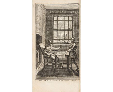 Defoe, Daniel: La Vie et les avantures surprenantes de Robinson Crusoe ... Le tout écrit par lui-même. Traduit de l'anglois [