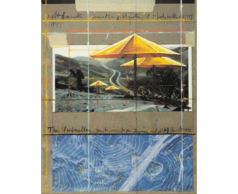 CHRISTOThe Accordion-Fold Book for the Umbrellas, Joint Project for Japan and U. S. A. Photography by W. Volz. Foreword and i