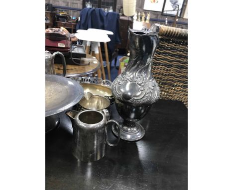 LOT OF SILVER PLATEincluding a Victorian jug, tea service etc