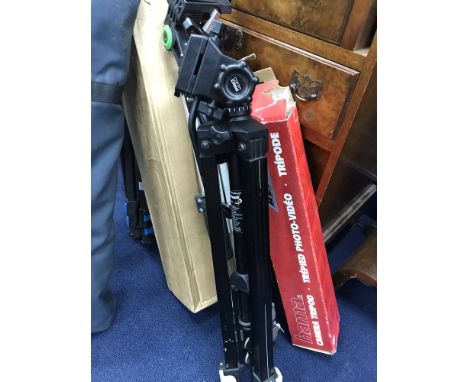 LOT OF CAMERA TRIPODS