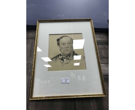 WATERCOLOUR HEAD AND SHOULDERS PORTRAIT OF A GENTLEMAN signed W. Petty