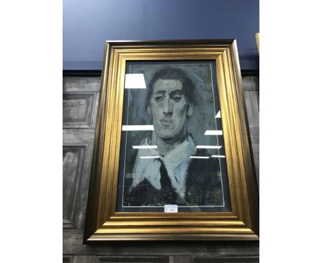 CONTEMPORARY SCOTTISH SCHOOL,PORTRAIT OF A MANmixed media on board 