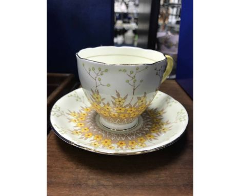 ROYAL GRAFTON FLORAL AND GILT TEA SERVICE