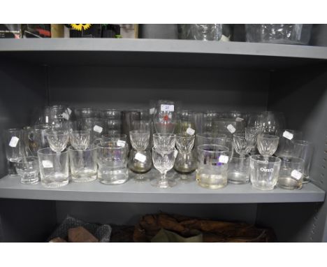 A varied lot of glasses,vintage and retro predominantly.