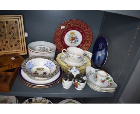 A selection of dinner and tea wares including Royal Worcester