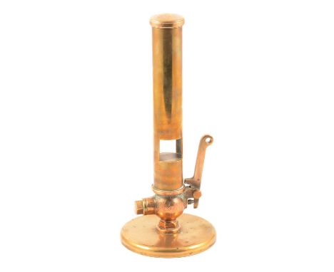 A brass steam engine whistle, 30cm.