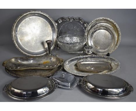 A Large Collection of Various of Various Silver Plated Items to comprise Tureens, Trays Etc 